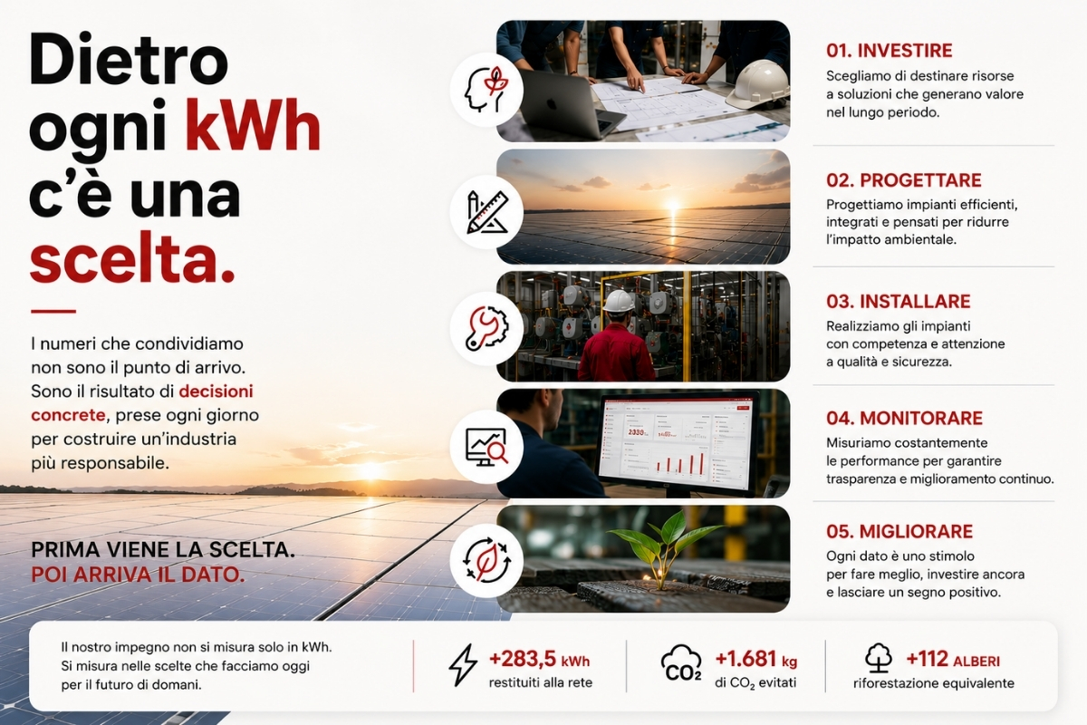 Tecnologie, impianto fotovoltaico e produzione industriale rappresentano l'impegno di New Coming verso l'efficienza energetica e una sostenibilità basata su scelte concrete.
