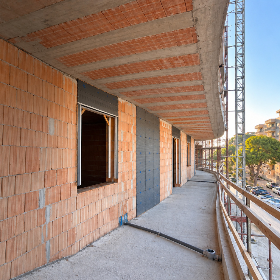 Cassonetti C4 e controtelai termici New Coming installati nel cantiere residenziale di Trani